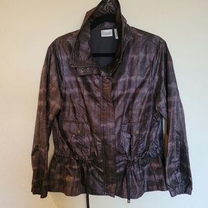 ZENERGY by CHICO'S Brown Multipurpose Jacket NWOT Chicos Size 2 (Large / 12)
